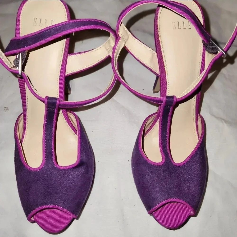 Elle brand purple strappy heels